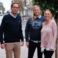 Der neue Vorsitzende und seine Stellvertreterinnen Valentina Schwarz und Janine Morhard (v.l.)